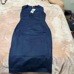 Ted Baker London Navy Midi Sheath Dress